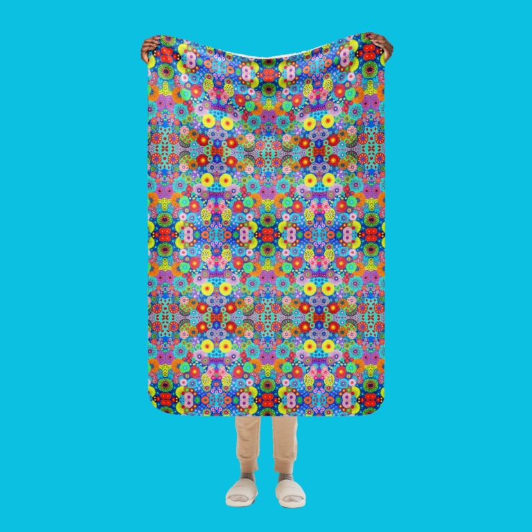 Underwater Garden Sherpa Blanket FRIDA BLOOM