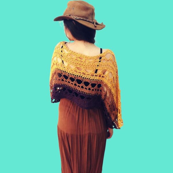 FRIDA BLOOM Boho Poncho Yellow