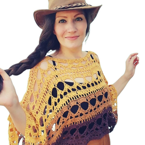 FRIDA BLOOM Boho Poncho Yellow